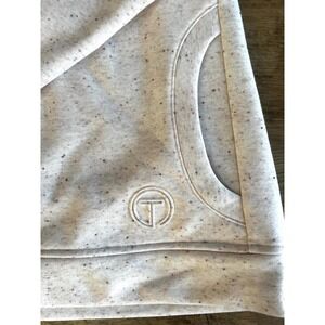 Talbots Cream Speckled Crew Neck Sweatshirt Size 3X Kangaroo Pockets Athleisure